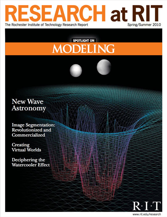 Cover for Spring / Summer 2010 research magazine spotlighting on Modeling