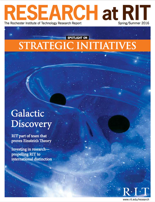 Cover for Spring / Summer 2016 research magazine spotlighting Strategic Initiatives