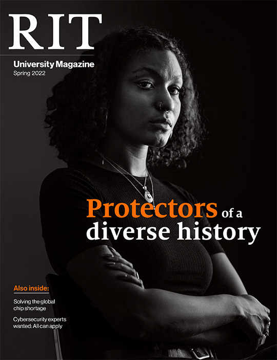 magazine cover featuring a Black woman and the words: Protectors of a diverse history