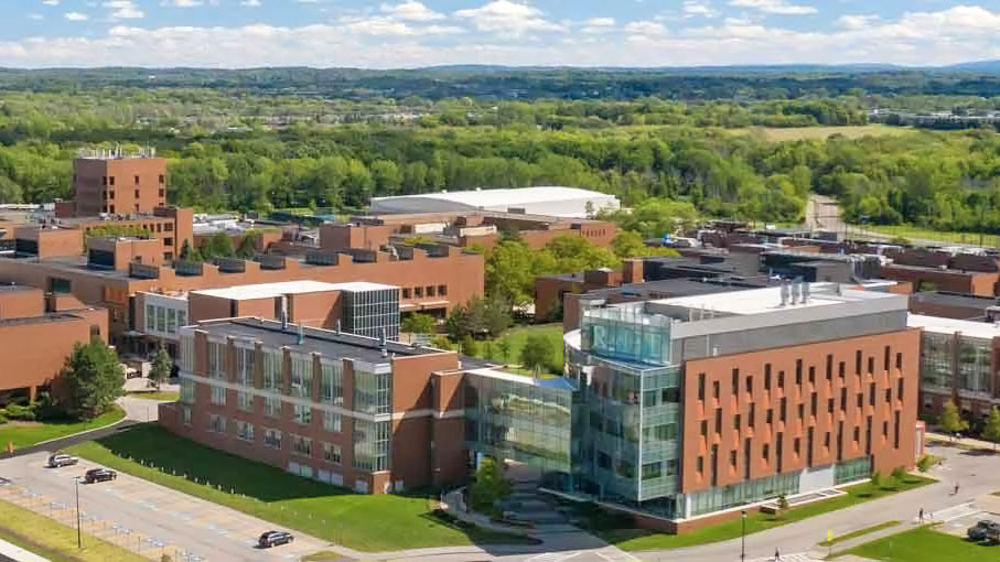 Aerial view of campus