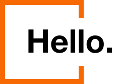 graphic with text that reads hello