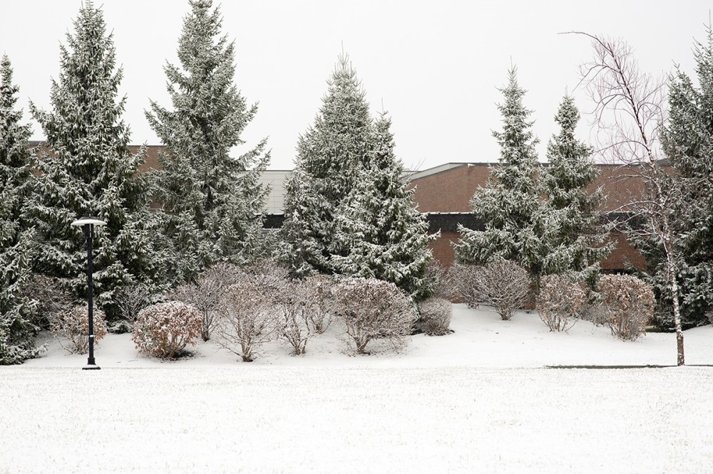 snow on campus