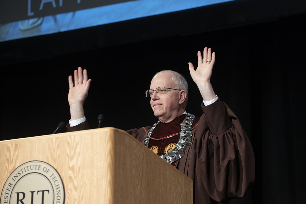 President Munson at podium