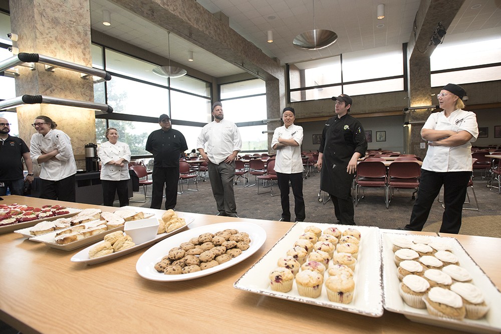<p>RIT Dining participated in its first all-vegan baking class this week, presented by Forward Food from the Humane Society. RIT chefs are looking for menu alternatives due to increased interest and demand from students, faculty and staff. Gracie’s will have a dedicated station with plant-based and gluten-free items in the fall.</p>
