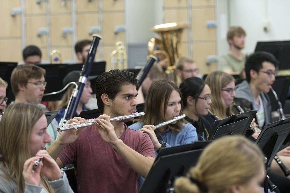 <p>The RIT Philharmonic Orchestra rehearses for its upcoming concert at 2 p.m. Sunday in Ingle Auditorium, part of a slew of events celebrating <a href="https://www.rit.edu/gcr/brickcity/">Brick City Homecoming &amp; Family Weekend</a>.</p>
