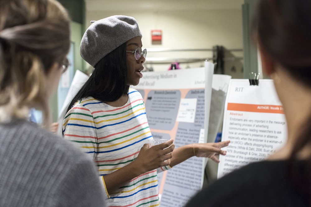 Female student talking