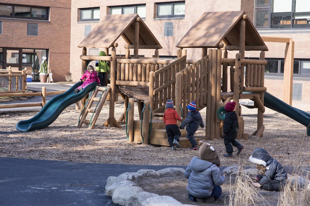 Playground with kids