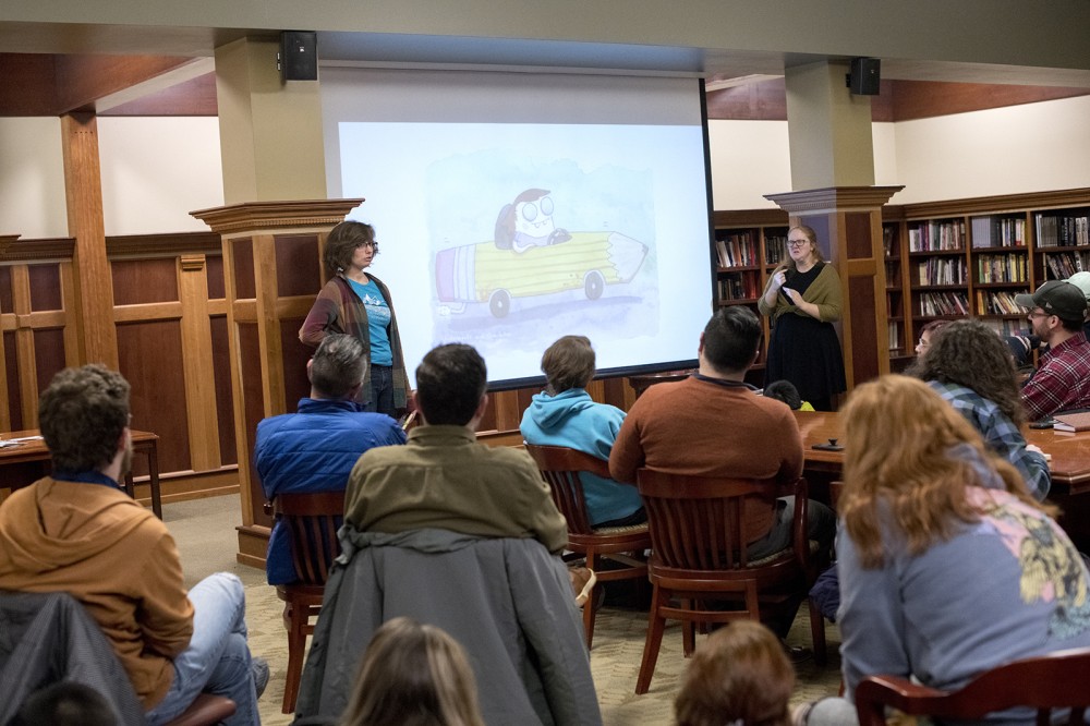 speaker in reading room