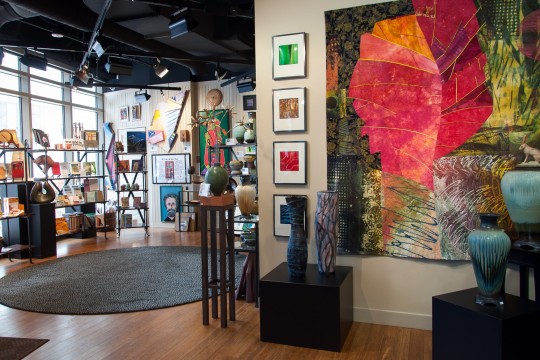 Interior view of the Shop One store