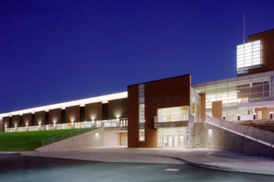 Exterior view of the Gordon Field House.