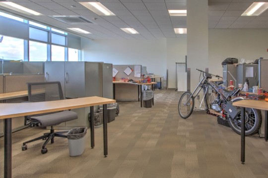 Sustainability student desk space.