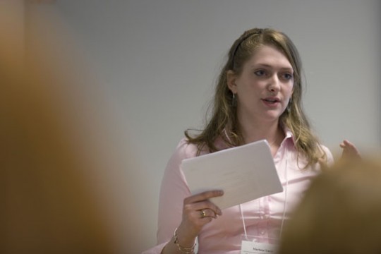 Professor teaching in classroom