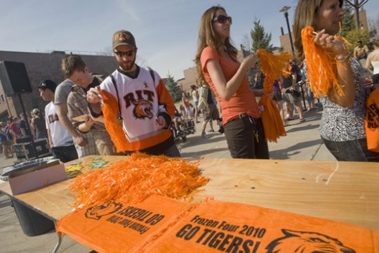 Students waiting in line