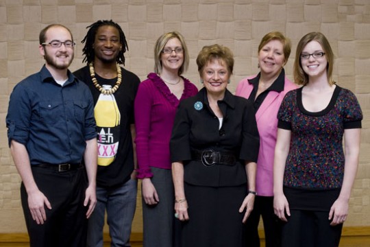 People gathered for photo