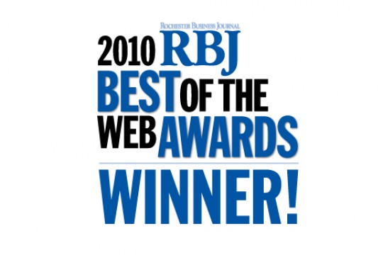 Logo for "2010 RBJ Best of the Web Awards: Winner!"