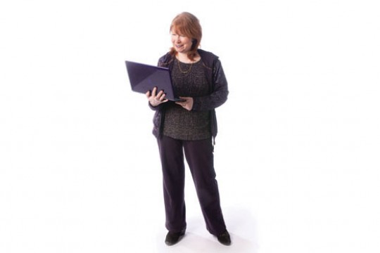 Picture of person using laptop