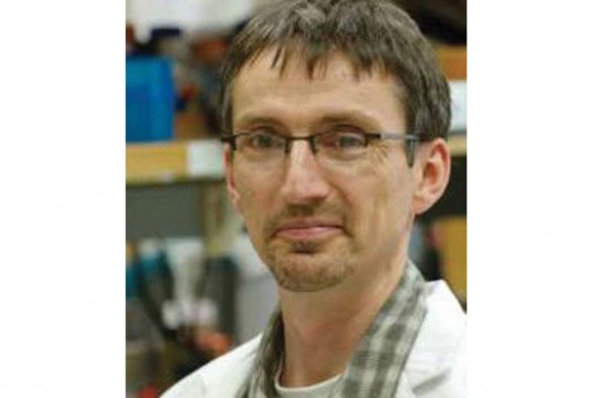 Professor posing for camera