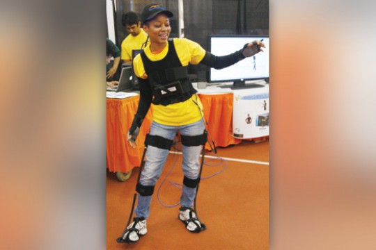 Person displaying tech