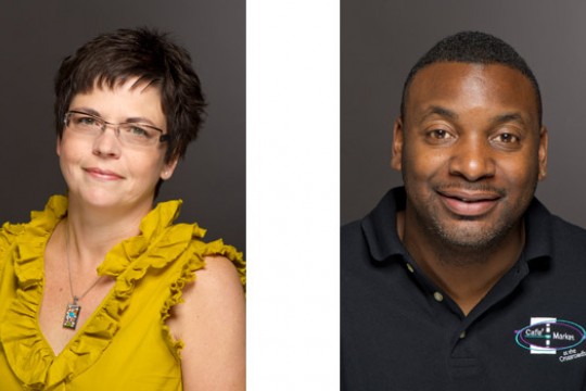 Two portraits side by side