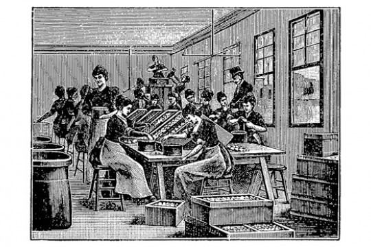 Cartoon of people working