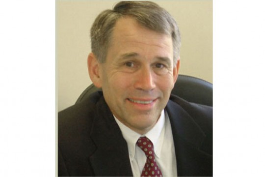 Professor posing for camera