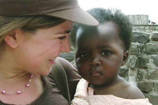 Person holding child