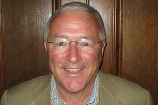 Professor posing for camera