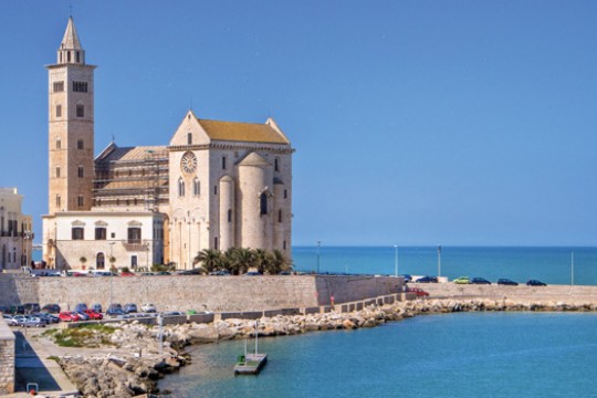 Picture of church besides harbor