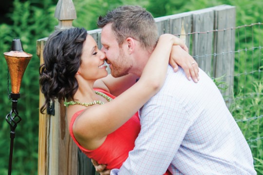 Picture of two people in garden 
