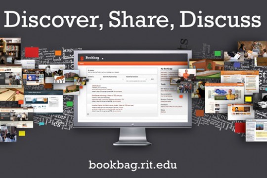 Poster for "bookbag.rit.edu"