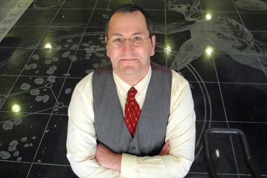 Professor posing for camera