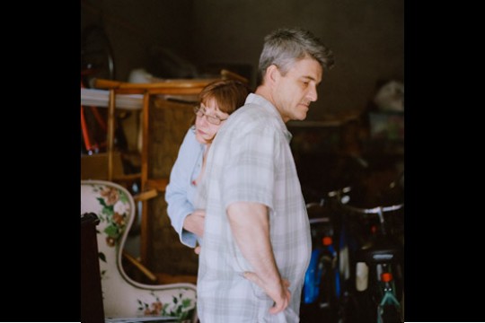 Picture of two people in garage