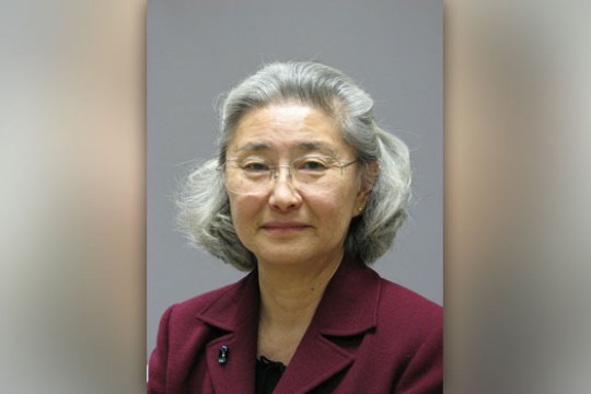 Professor posing for camera