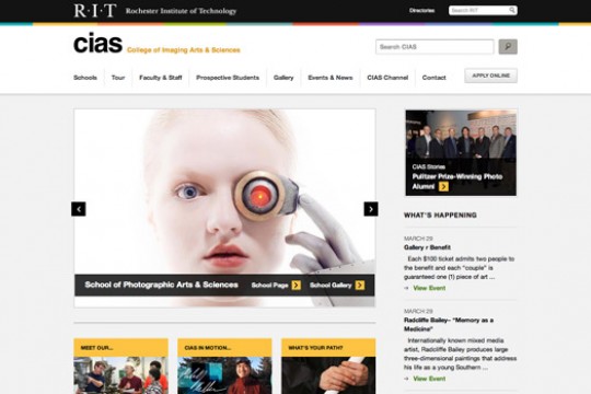 Front page of College of Art and Design