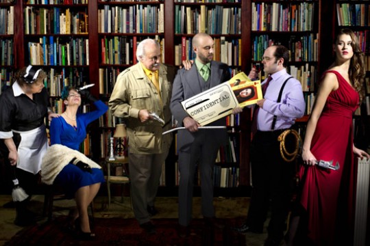 People posing in costume