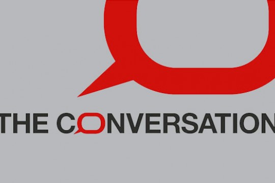 The Conversation grey and red logo