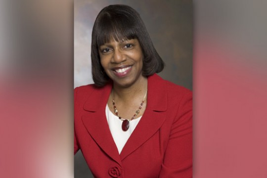 Professor posing for camera