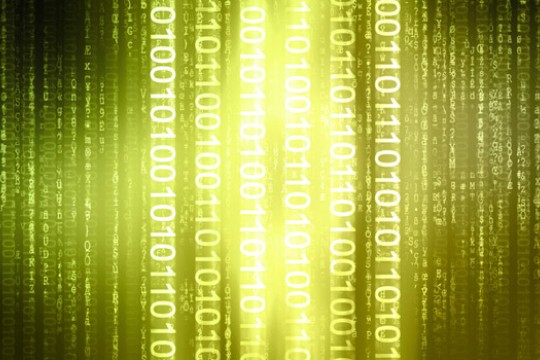 Picture of numbers going across screen