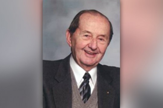 Professor posing for camera