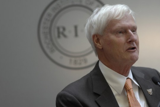 RIT President giving speech 