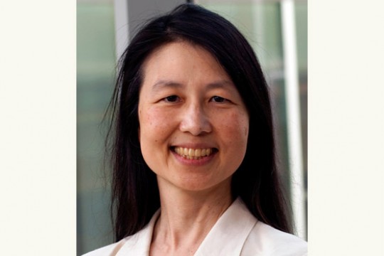 Professor posing for camera