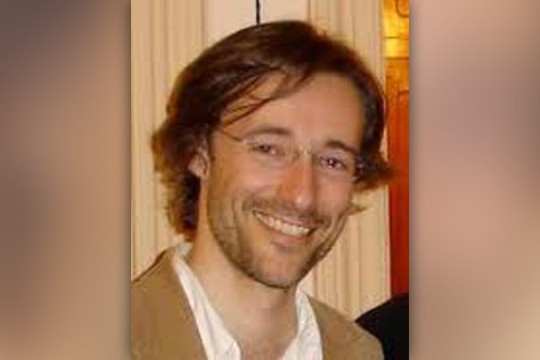 Professor posing for camera