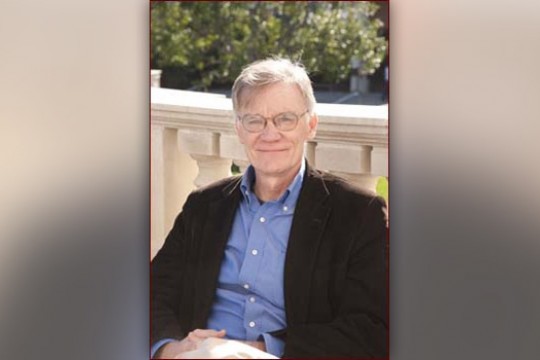 Professor posing for camera