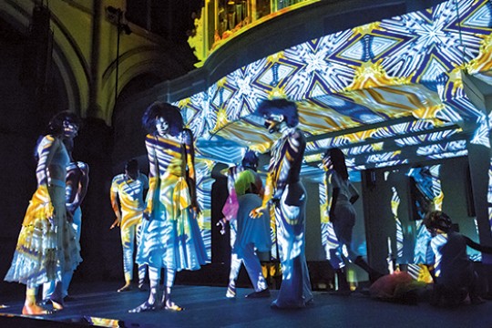 People performing on stage