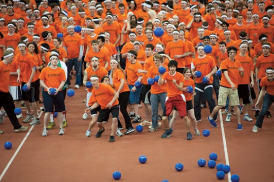 People playing dodgeball