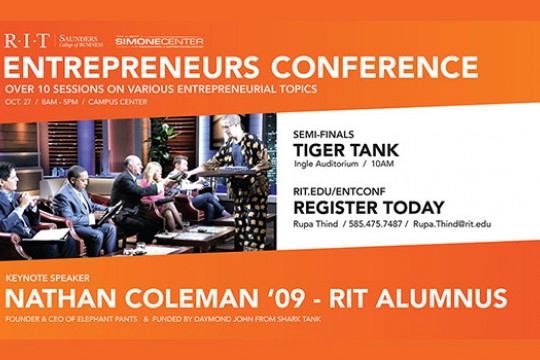 Poster for "RIT's Entrepreneurs Conference"