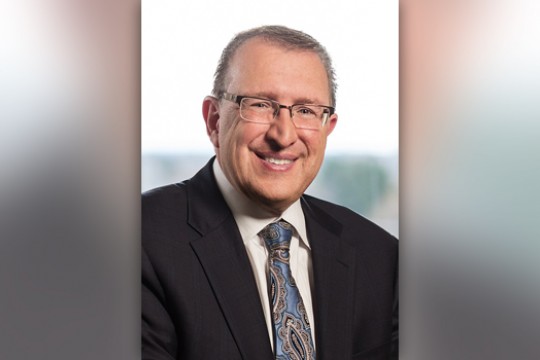 Professor posing for camera