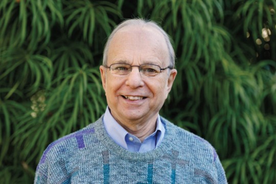 Professor posing for camera