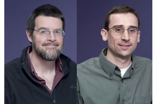 Two pictures of professors