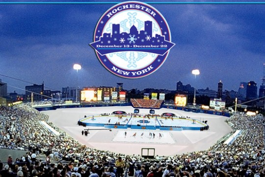 Picture of outdoor hockey arena